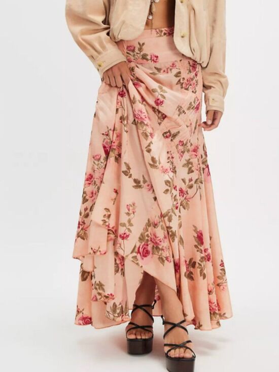 Free People Dresses & Skirts - Free people Rowan Maxi Skirt Cottagecore Fairycore Floral Midi Skirt Size 8